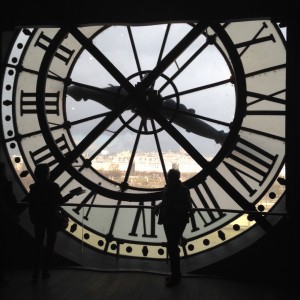 Lois with the famous MusÃ©e d’Orsay clock
